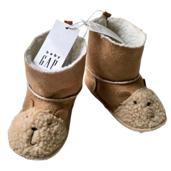 GAP Other - Baby Gap Brannan Bear Sherpa Crib Shoes 12-18 Mo